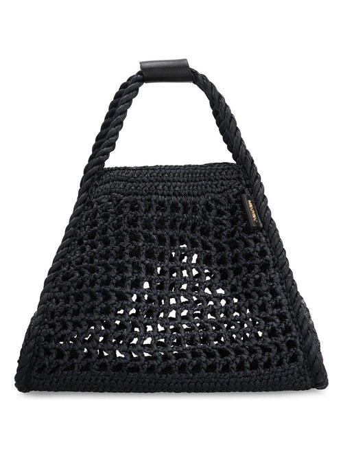 Women's Marine Raffia Handbag in Black | BASKETMARINES2414511132600 Color 001