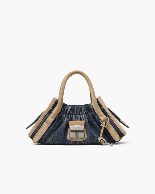 Marc Jacobs The Denim Suede Cristina Small Satchel Bag in Dark Wash Indigo