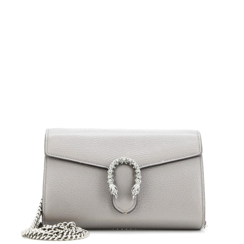 GUCCI Dionysus Chain Wallet Leather with Embellished Detail Small