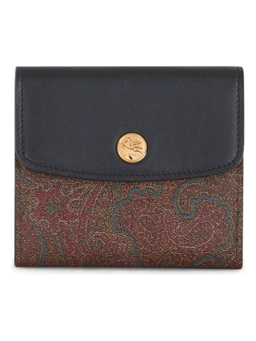 Women's Small Essential Paisley Print Wallet in Brown | Size UNICA | 1N9258502