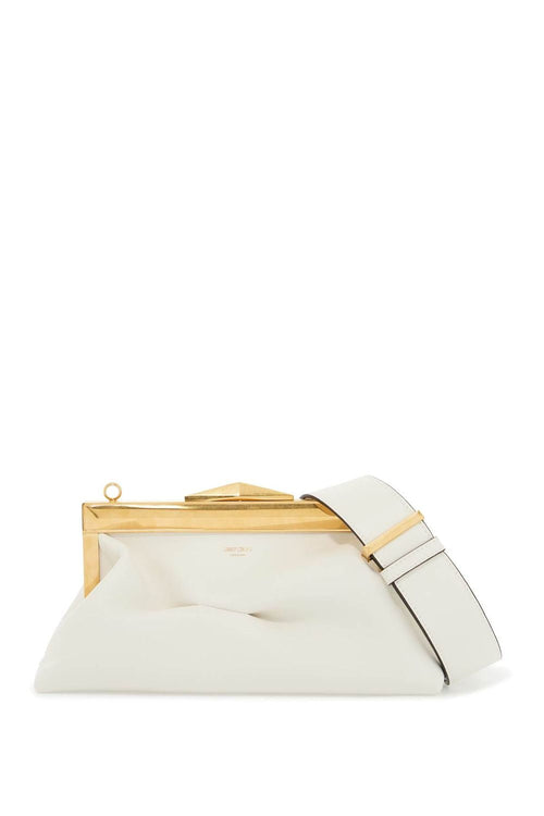 Women's Leather Diamond Frame Clutch in Bianco | DIAMONDFRMCLUTCHSSOC