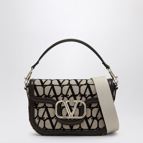 Women's Locò Bag In Toile Iconographe Beige/black in Brown | 5W2B0N20DGD