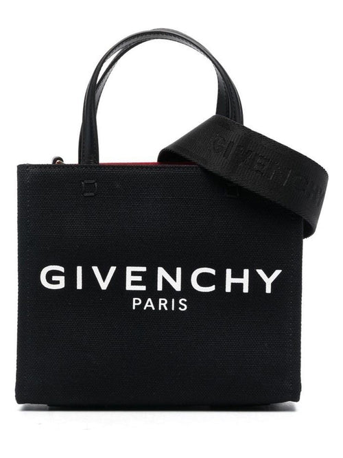 Women's G Tote Mini Canvas Tote Bag in Black | Size UNI | BB50N0B1F1GTOTE001