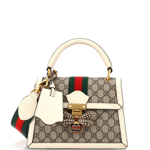 GUCCI Queen Margaret Top Handle Bag GG Coated Canvas Small
