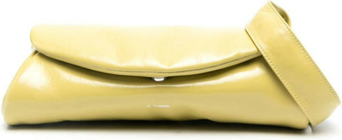 Women's Cannolo Padded Large Leather Shoulder Bag in Yellow | Size UNI | J08WD0056P5635327
