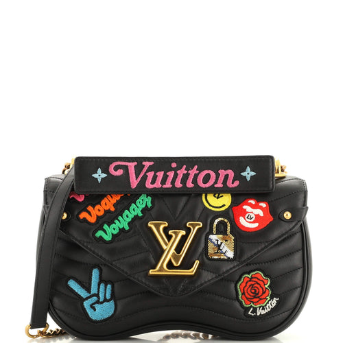 New Wave Chain Bag Limited Edition Patches Quilted Leather MM