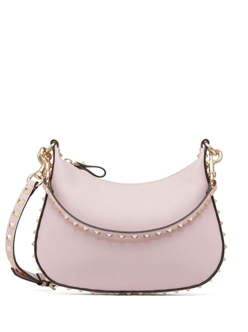 Women's Rockstud Leather Shoulder Bag in Lilac | 3W2B0M37TAG