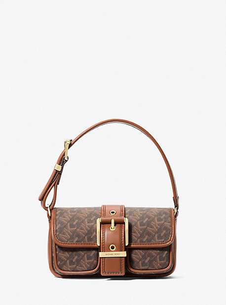 MK Colby Extra-Small Empire Signature Logo Shoulder Bag - Brown - Michael Kors