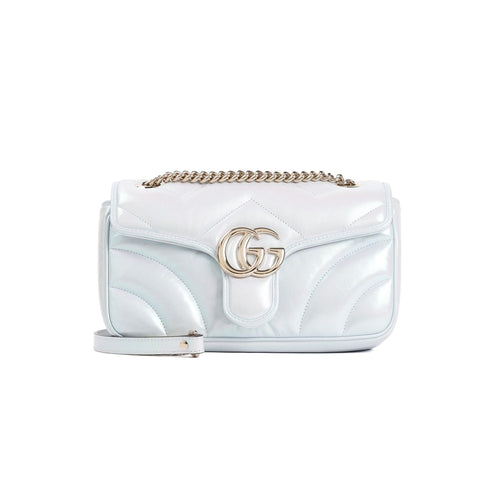 Women's Gg Marmont Small Shoulder Bag in Blue | Size UNICA | 443497AAC2U