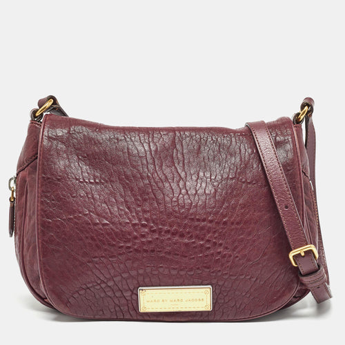 Burgundy Leather Washed Up The Nash Crossbody Bag