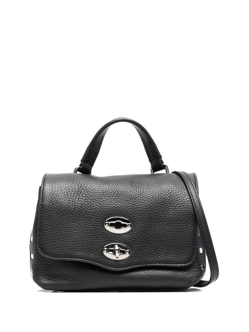 Women's Postina Baby Leather Handbag in Black | Size UNI | 068010BABYDAILYZ0001