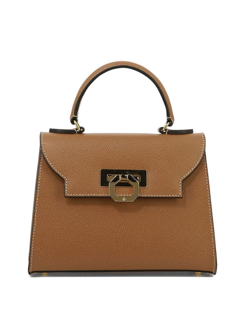 Women's Erika Handbag in Brown | 16461 Color ERIKAPALMELLATO Color CUOIO