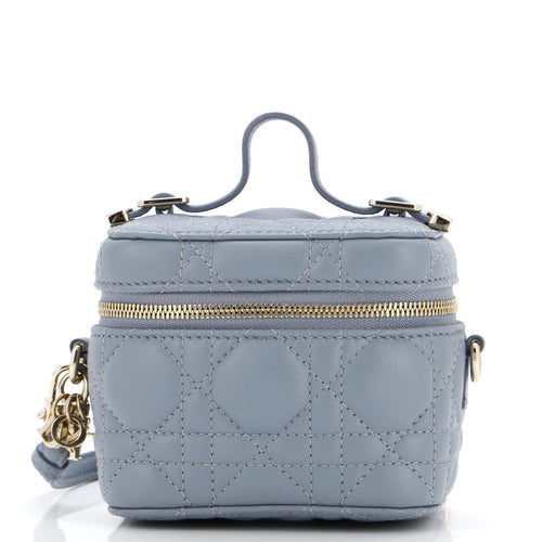 Lady Dior Vanity Case Cannage Quilt Lambskin Micro