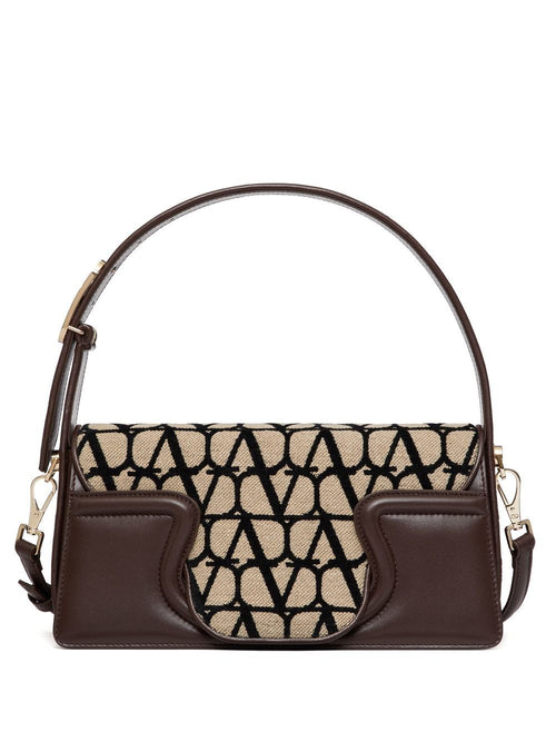 Women's Leather Logo Flap Bag in Brown | Size UNICA | B0L25JSQ