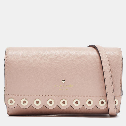Light Pink Leather Paloma Road Flap Crossbody Bag