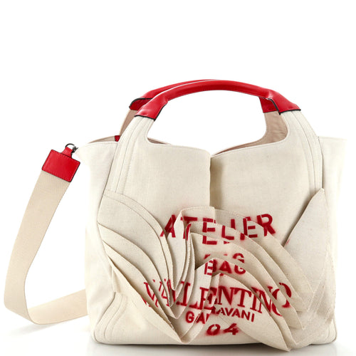 VALENTINO GARAVANI Atelier 04 Tote Printed Canvas Large