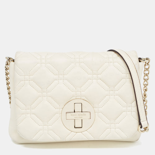 Off White Leather Astor Court Naomi Crossbody Bag