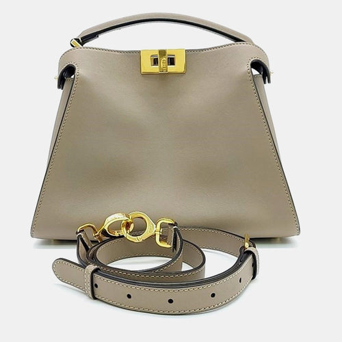Vitello Tahiti Burro Medium Peekaboo Iconic Essentially Satchel Bag