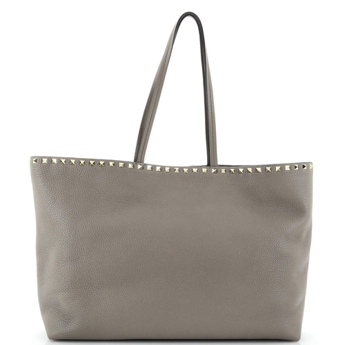 VALENTINO GARAVANI Rockstud Shopper Tote Leather Large