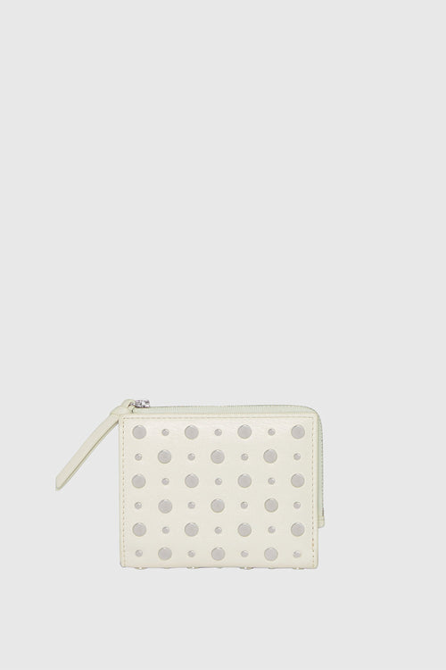 Megan Slim Wallet With Studs Bag In Porcelain
