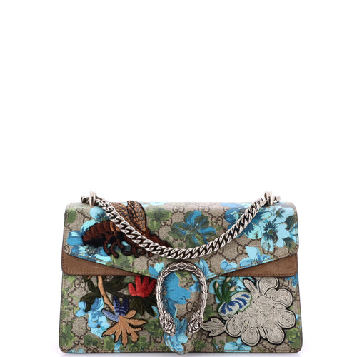 GUCCI Dionysus Bag Embroidered Printed GG Coated Canvas Small