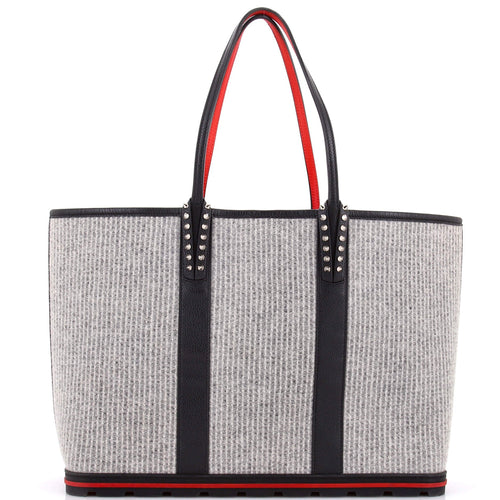 Cabata East West Tote Wool with Leather Large