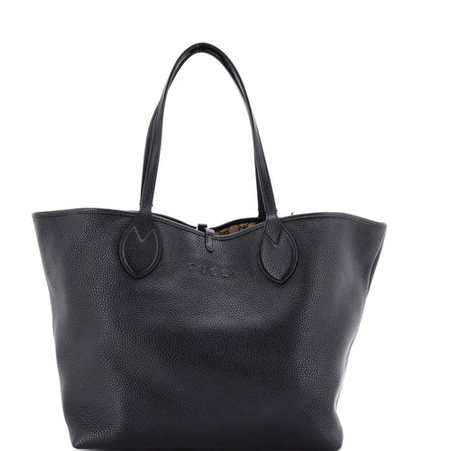 GUCCI Reversible Totissima Shopping Tote Leather and GG Canvas Large
