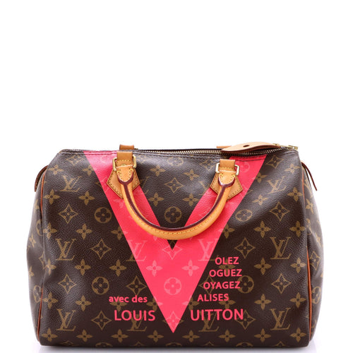 Speedy Handbag Limited Edition V Monogram Canvas 30