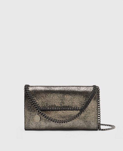 Falabella Wallet Crossbody Bag, Woman, Dark gray metallic