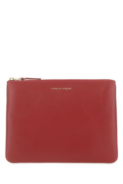 Women's Canvas Logo Clutch Bag in Red | Size UNICA | SA5100