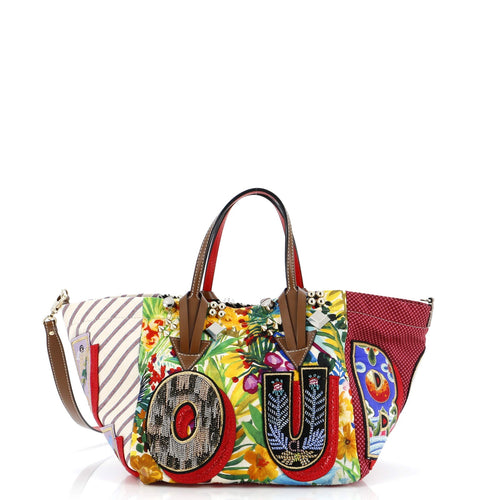 Caracaba Tote Embellished Canvas with Leather Small