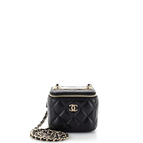 CHANEL Trendy CC Vanity Case with Chain Quilted Lambskin Mini