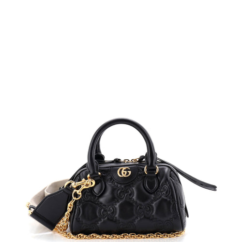 GUCCI Ophidia Convertible Boston Top Handle Bag GG Matelasse Leather Mini