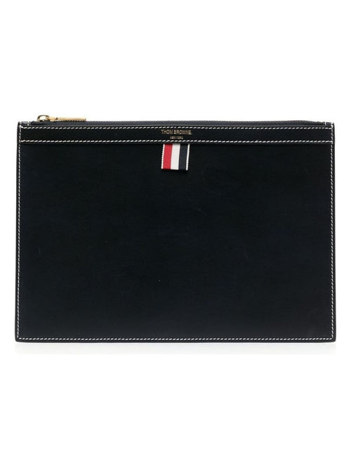 Men's Smalle Leather Document Case in Blue | Size UNI | MAC019LL0044415