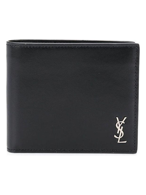 Men's Logo Plaque Bi-Fold Wallet in Black | Size UNICA | 6077271JB0E