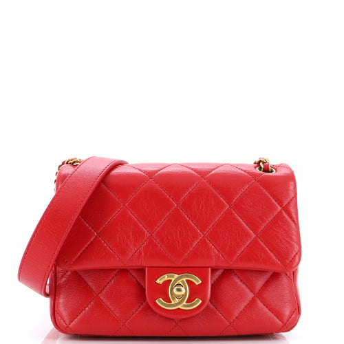 CHANEL Mixed Chain Link CC Flap Bag Quilted Lambskin Small