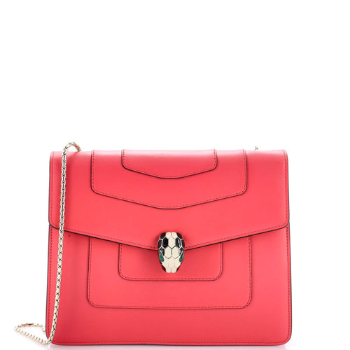 BVLGARI Serpenti Forever Square Shoulder Bag Leather Medium