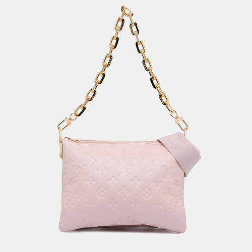 Pink Monogram Empreinte Leather Coussin PM Shoulder Bag