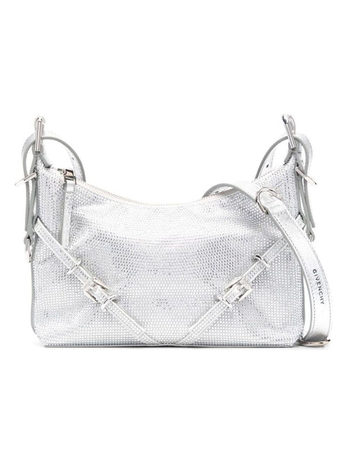 Women's Voyou Strass Embellished Mini Shoulder Bag in Silver | Size UNI | BB50THB1QCVOYOU070