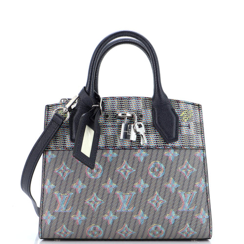City Steamer Handbag Damier Monogram LV Pop Leather Mini