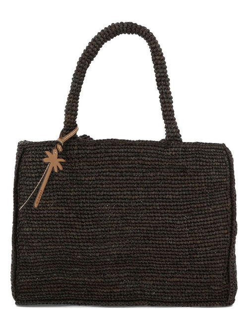 Women's Sunset Small Bag in Brown | V Color 7.4 Color AANATURAL Color RAFFIA Color CHOCOLATE
