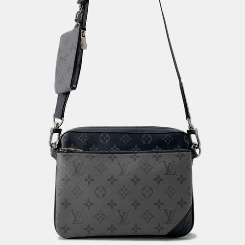 Noir Monogram Eclipse Monogram Eclipse Reverse Trio Messenger Bag