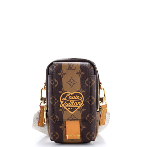 Nigo Flap Double Phone Pouch Limited Edition Stripes Monogram Canvas