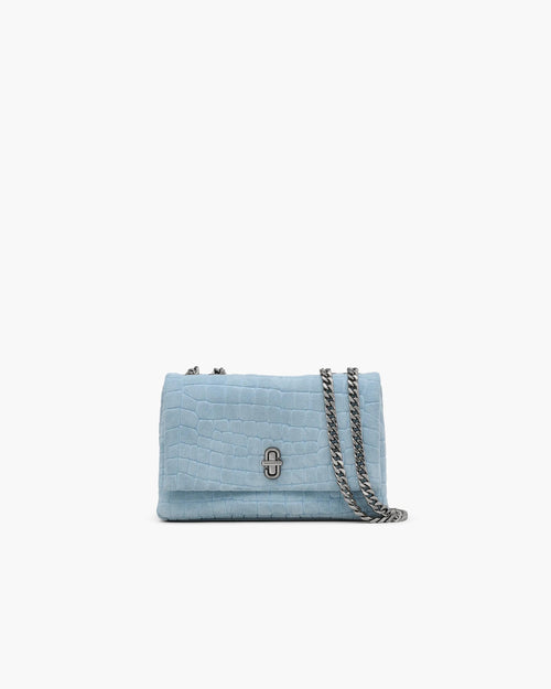 Marc Jacobs Dual Slim Convertible Shoulder The Suede Croc Slim Dual Convertible Shoulder Bag in Blue Mist