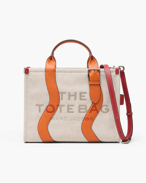 Marc Jacobs Tote Bag Medium Medium Tote Bag In Wavy Canvas in Beige/Orange