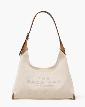 Marc Jacobs Belted Sack The Leather - Trim Canvas Bag in Beige/Argan Oil