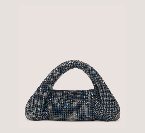 The Moda Shine Mini Tote Handbags, Denim Crystal Mesh, Size: U No Dimension