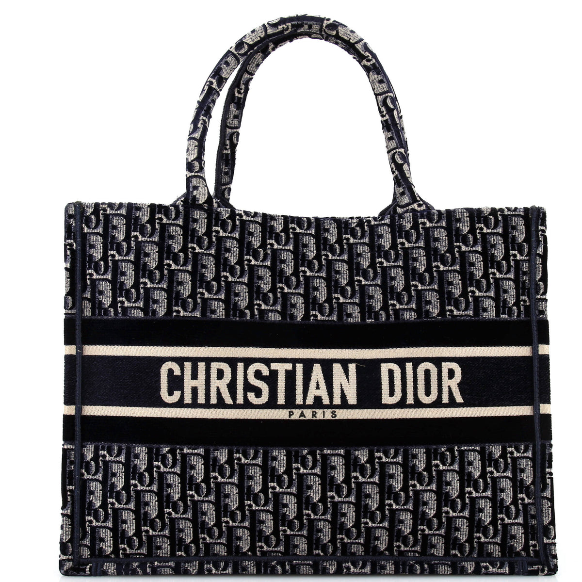 Christian Dior Book Tote Oblique Velvet Large