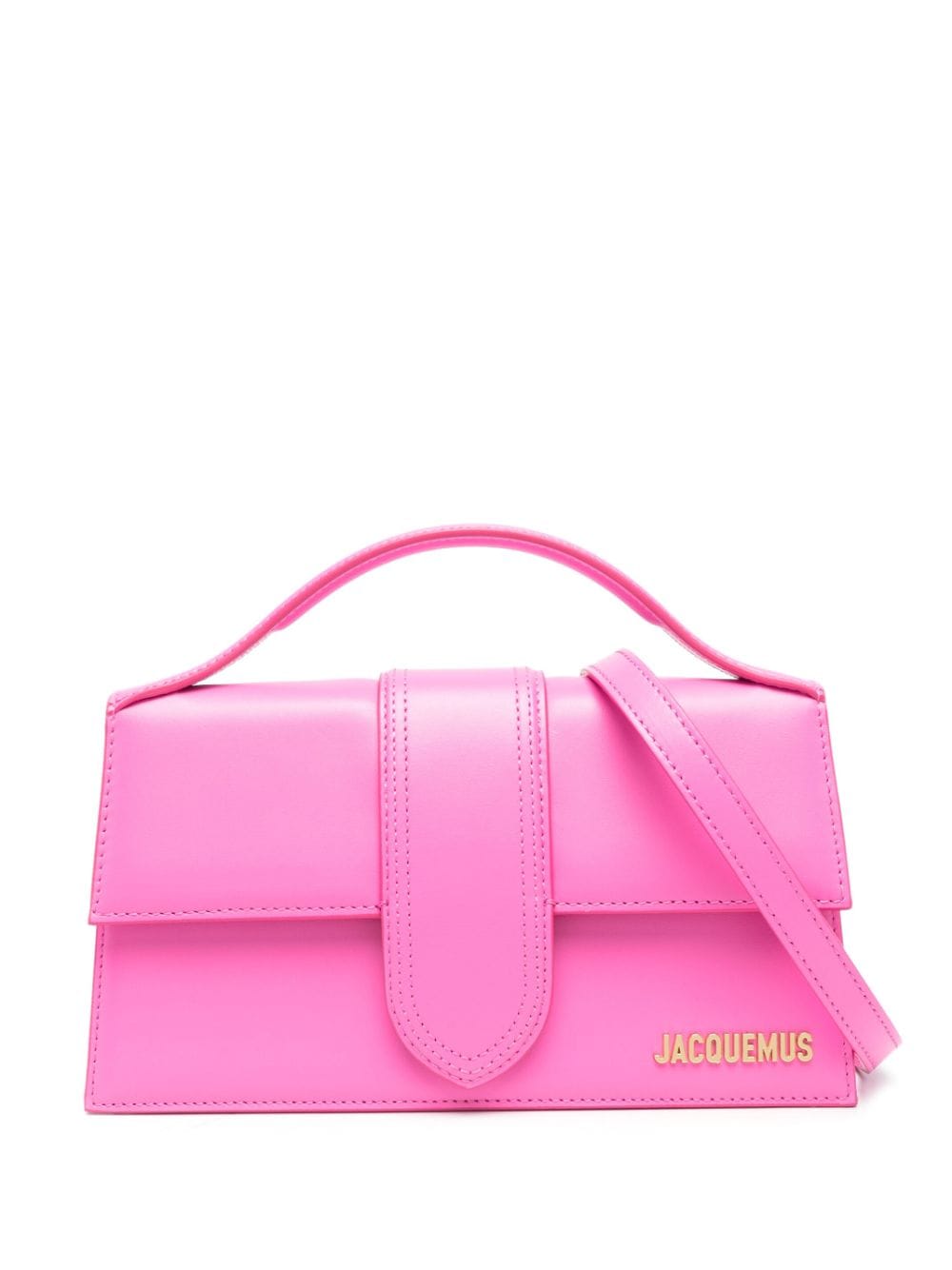 Jacquemus Women's Le Grand Bambino Leather Handbag in Fuchsia | Size UNI | 213BA007