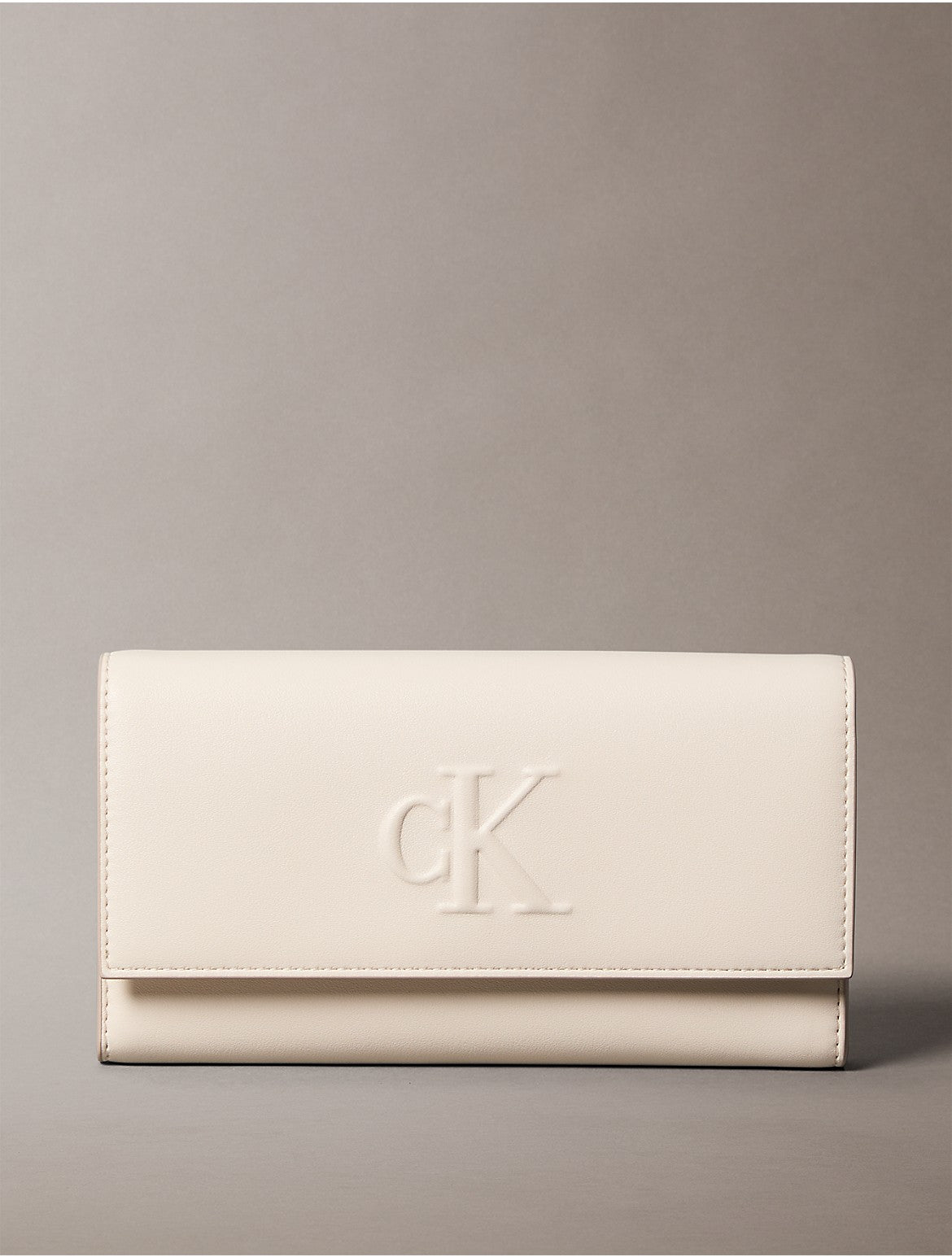 Calvin Klein Portefeuille femme Sculpted Impression - Blanc